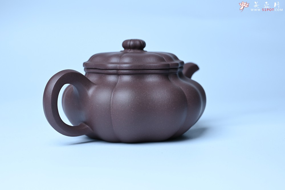 紫砂壶图片：美壶特惠 紫砂壶手工手制紫泥葵仿古壶 茶人醉爱 - 美壶网