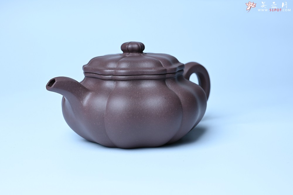 紫砂壶图片：美壶特惠 紫砂壶手工手制紫泥葵仿古壶 茶人醉爱 - 美壶网