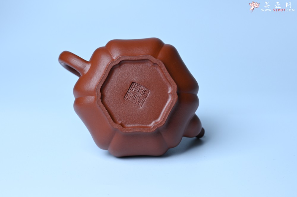 紫砂壶图片：美壶特惠 老朱泥高菱壶 茶人醉爱 - 美壶网