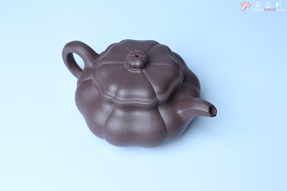 紫砂壶图片：美壶特惠 紫砂壶手工手制紫泥葵仿古壶 茶人醉爱 - 美壶网