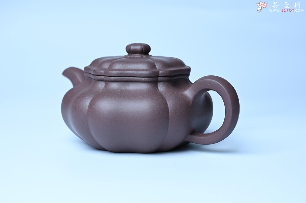 紫砂壶图片：美壶特惠 紫砂壶手工手制紫泥葵仿古壶 茶人醉爱 - 美壶网