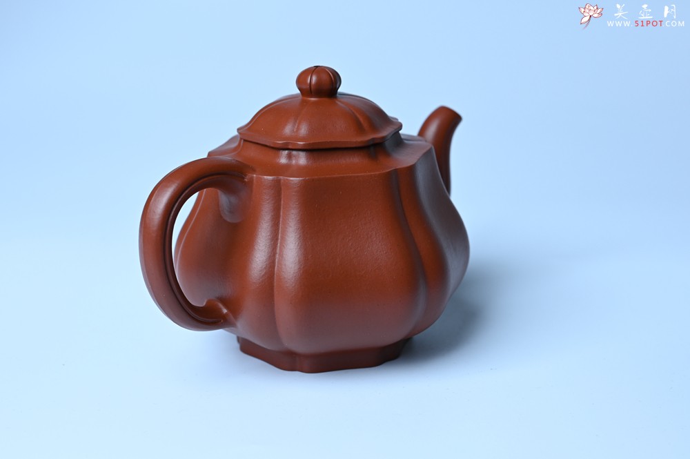紫砂壶图片：美壶特惠 老朱泥高菱壶 茶人醉爱 - 美壶网