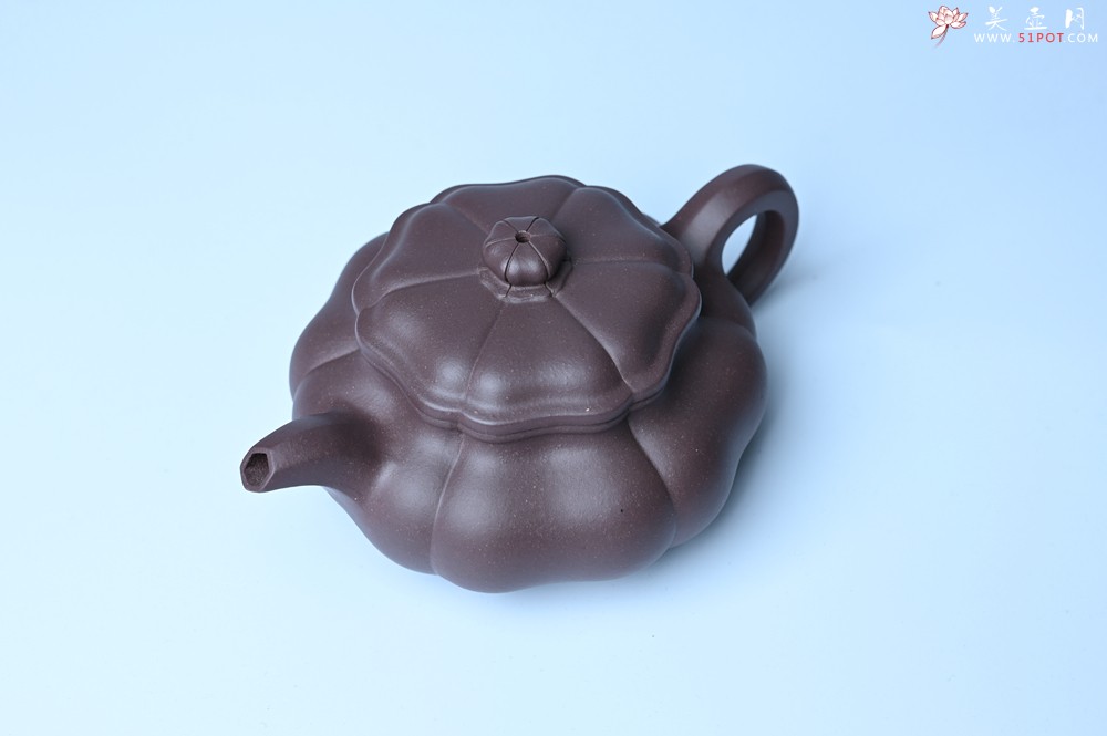 紫砂壶图片：美壶特惠 紫砂壶手工手制紫泥葵仿古壶 茶人醉爱 - 美壶网