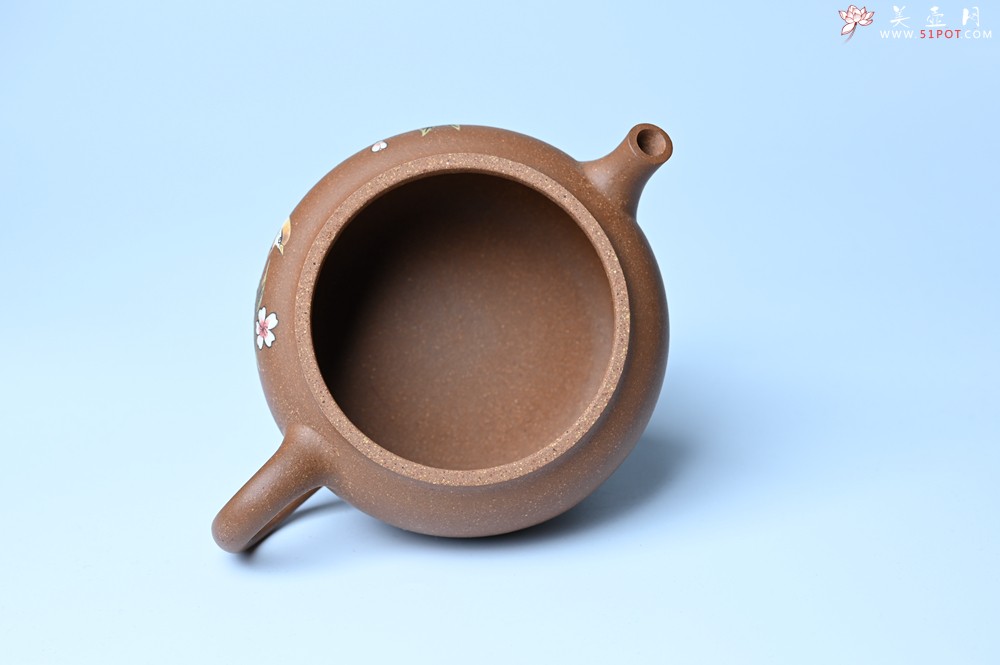 紫砂壶图片：美壶特惠 降坡泥花鸟听兔壶 茶人醉爱 - 美壶网