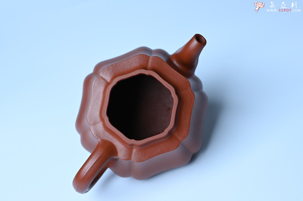 紫砂壶图片：美壶特惠 老朱泥高菱壶 茶人醉爱 - 美壶网