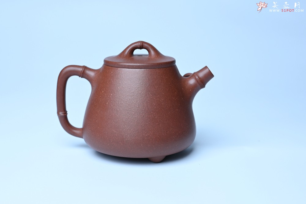 紫砂壶图片：美壶特惠 紫泥竹叶高石瓢壶 茶人醉爱 - 美壶网