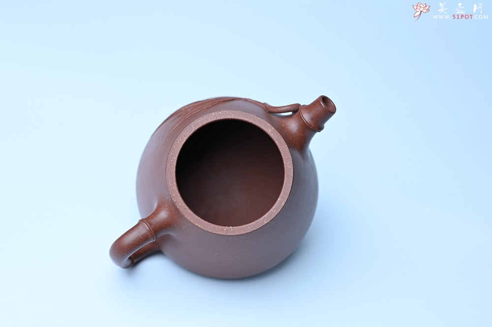 紫砂壶图片：美壶特惠 紫泥竹叶高石瓢壶 茶人醉爱 - 美壶网