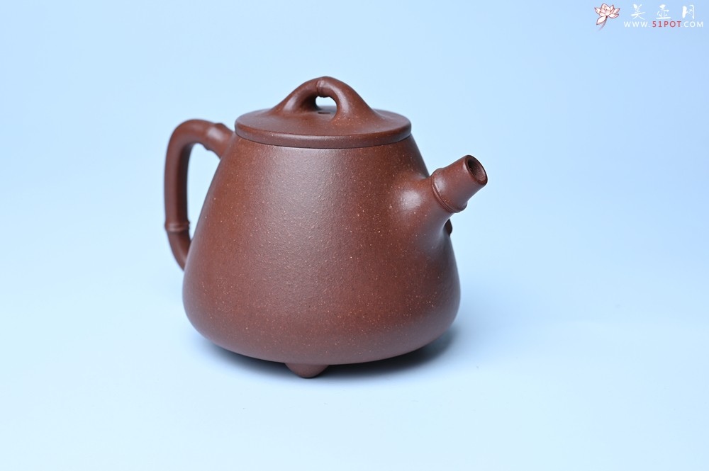 紫砂壶图片：美壶特惠 紫泥竹叶高石瓢壶 茶人醉爱 - 美壶网