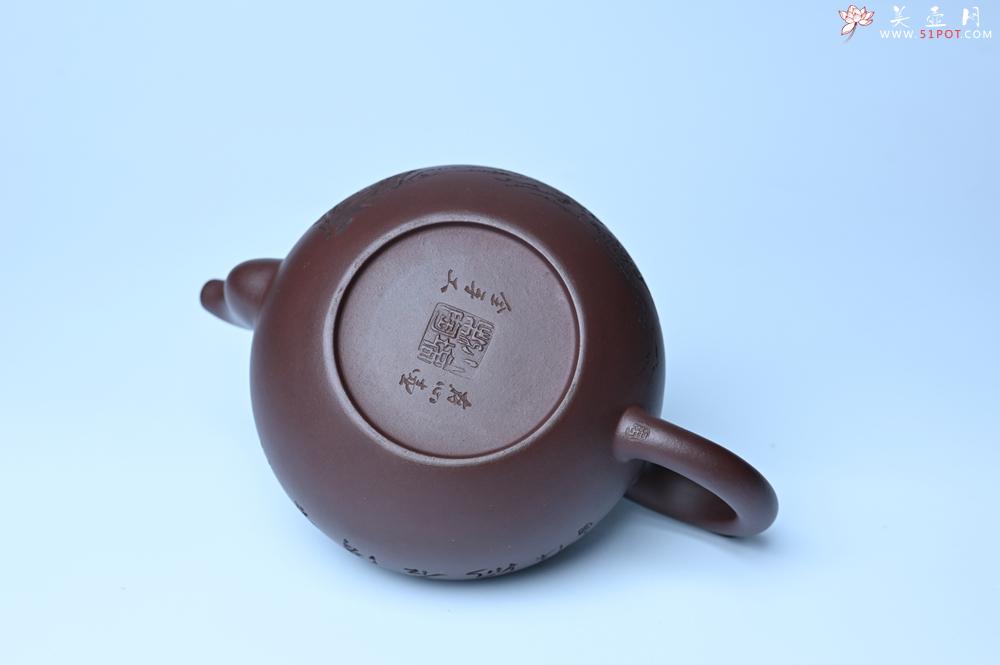 紫砂壶图片：特油润底曹青 全手工大蕴存心壶 卡盖难度大 明月松间照 清泉石 期待与亲结缘 - 美壶网