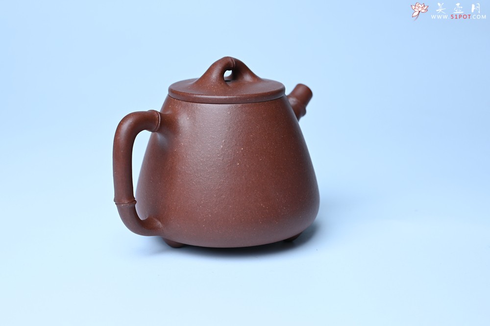 紫砂壶图片：美壶特惠 紫泥竹叶高石瓢壶 茶人醉爱 - 美壶网