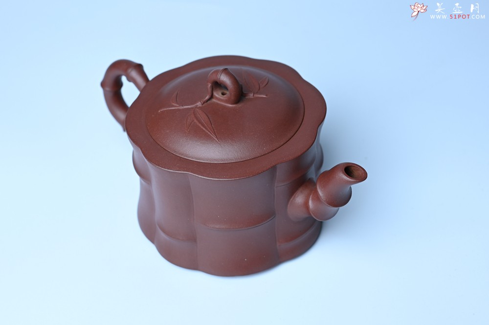 紫砂壶图片：美壶特惠 紫砂壶手工手制紫泥八段竹壶 茶人醉爱 - 美壶网
