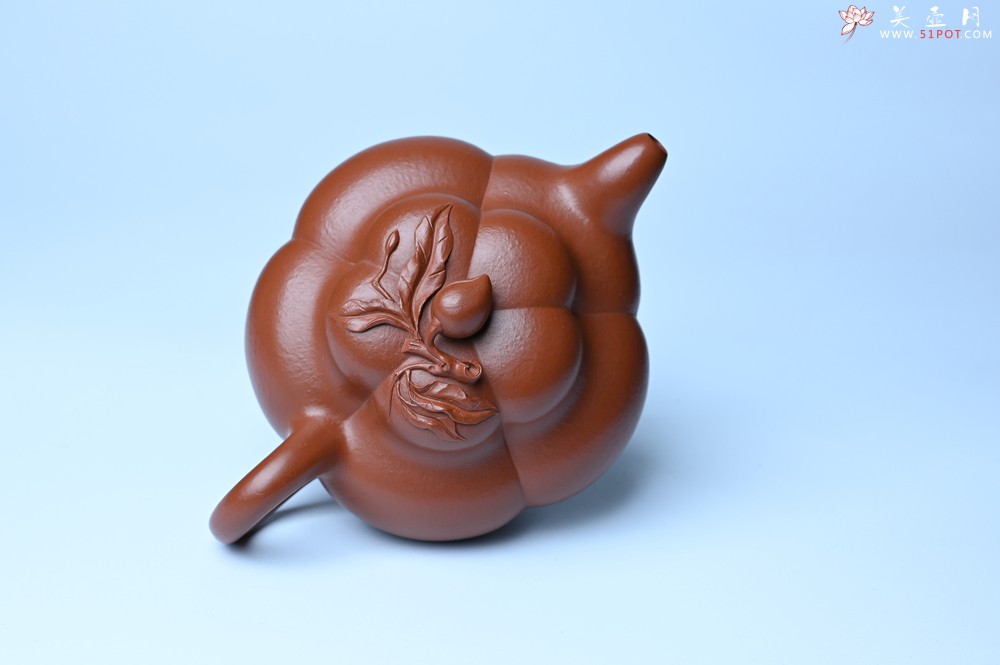 紫砂壶图片：美壶特惠 大红袍朱泥上合桃 茶人醉爱 - 美壶网
