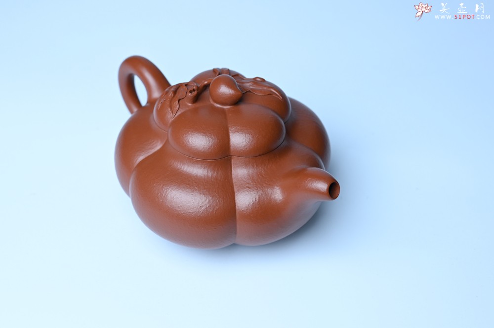 紫砂壶图片：美壶特惠 大红袍朱泥上合桃 茶人醉爱 - 美壶网