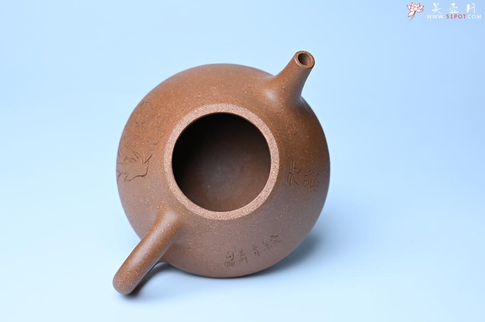 紫砂壶图片：油润五彩段泥 全手工薄胎子冶石瓢 难度大 骨肉匀挺 文气装饰罗汉图 无为 - 美壶网