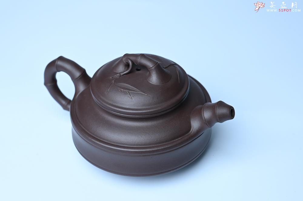 紫砂壶图片：美壶特惠 老紫泥双线竹鼓二式 养后特润 - 美壶网