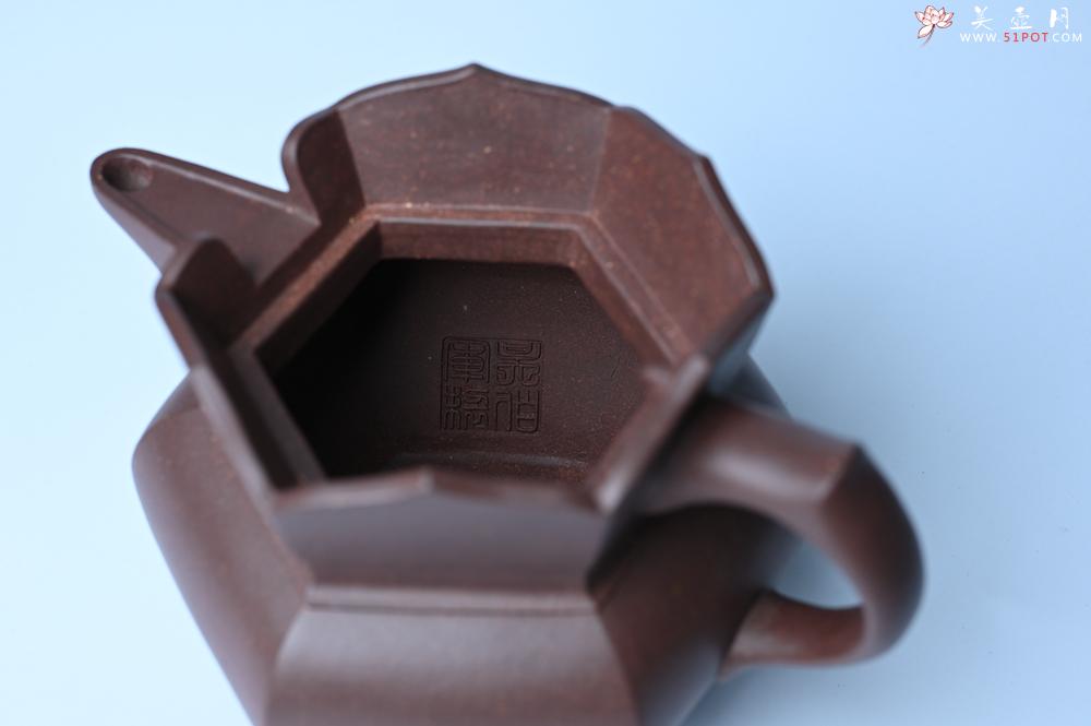 紫砂壶图片：摹古时大彬 调砂老紫泥全手工镶片僧帽壶 难度大 古韵悠悠 愈养迷人 - 美壶网