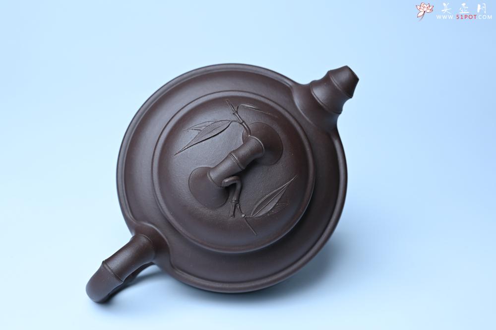 紫砂壶图片：美壶特惠 老紫泥双线竹鼓二式 养后特润 - 美壶网