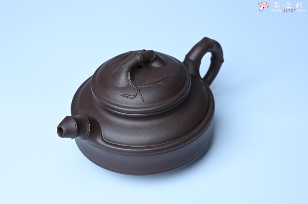 紫砂壶图片：美壶特惠 老紫泥双线竹鼓二式 养后特润 - 美壶网