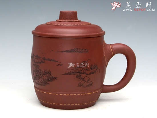 紫砂壶图片：皮包杯（紫泥）大800ML  中500ML  小400ML - 美壶网