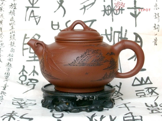 紫砂壶图片：圣竹如意07全手工优秀奖 - 美壶网