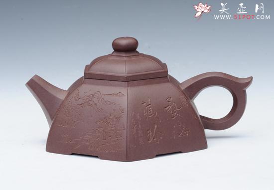 紫砂壶图片：斗顶六方 - 美壶网