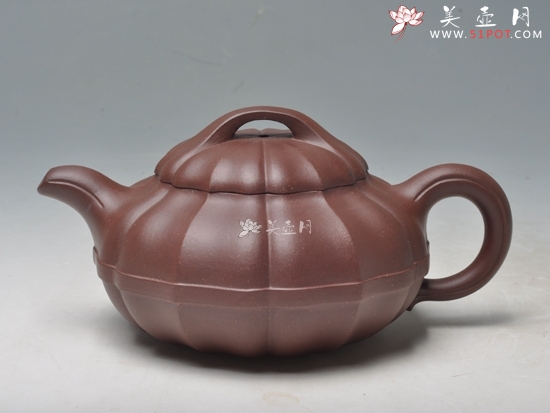 紫砂壶图片：菱花线圆 - 美壶网