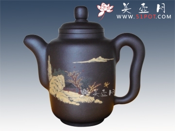 紫砂壶图片：泥绘集思 - 美壶网