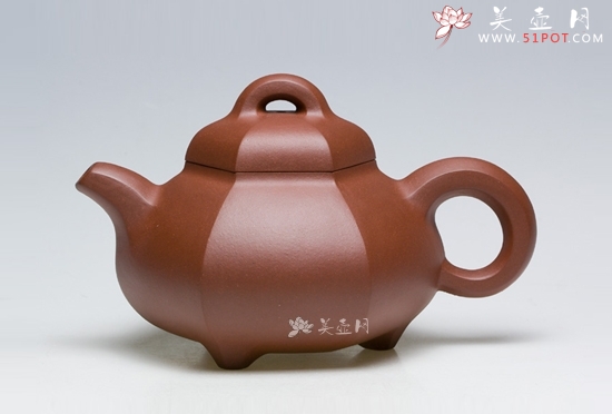 紫砂壶图片：六方新石瓢 350CC - 美壶网