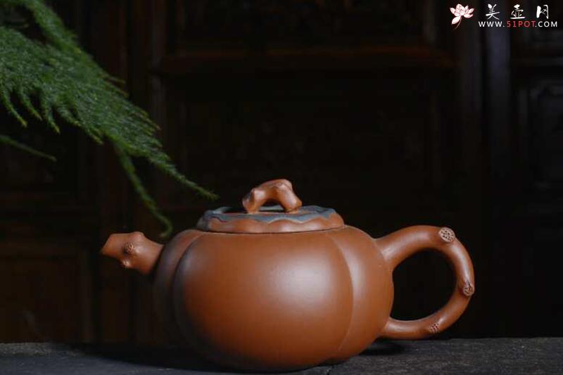 紫砂壶图片:柿扁壶 - 美壶网
