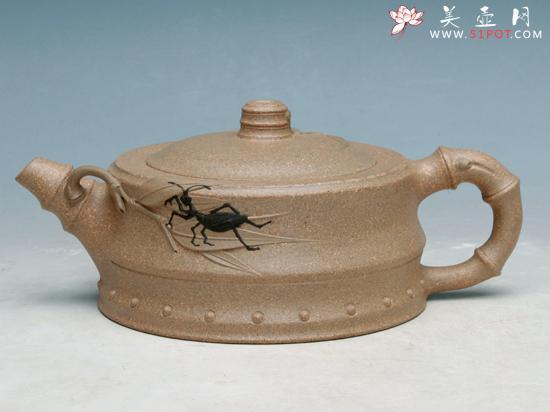 紫砂壶图片:劲竹壶 - 美壶网