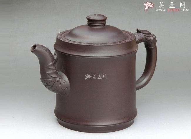 紫砂壶图片：龙头八卦 350CC - 美壶网