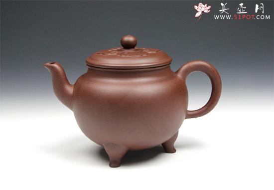 紫砂壶图片：【大彬如意】580cc 珍藏紫泥 - 美壶网