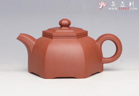 紫砂壶图片:六方半月壶 - 美壶网
