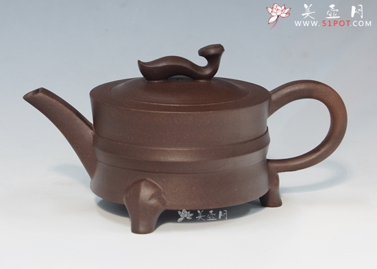 紫砂壶图片：三脚 如意玉 - 美壶网