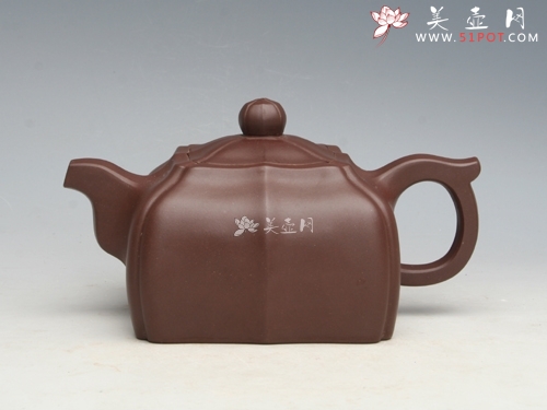 紫砂壶图片：四方筋瓤 容量：380CC - 美壶网