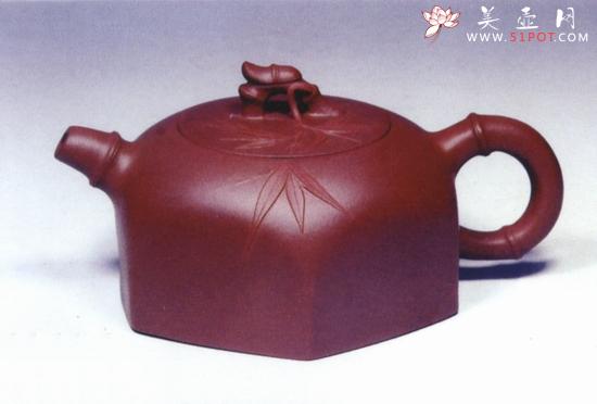 紫砂壶图片:大方竹 - 美壶网