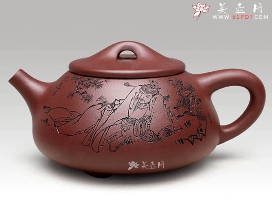 紫砂壶图片：石瓢  泥料：新拼紫泥  容量：400CC - 美壶网