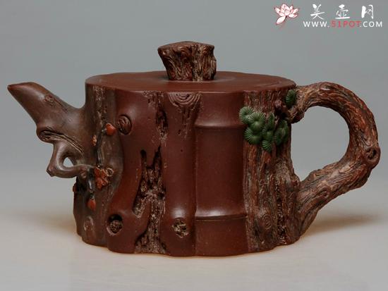 紫砂壶图片:聚财  300cc - 美壶网