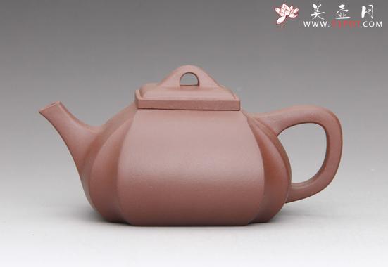 紫砂壶图片:抽角石瓢 - 美壶网