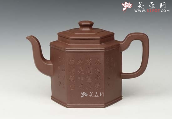 紫砂壶图片：六方壶 - 美壶网