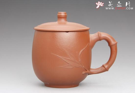 紫砂壶图片:朱泥盖杯 - 美壶网