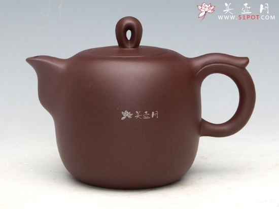 紫砂壶图片：凤鸣（紫泥）320ML - 美壶网