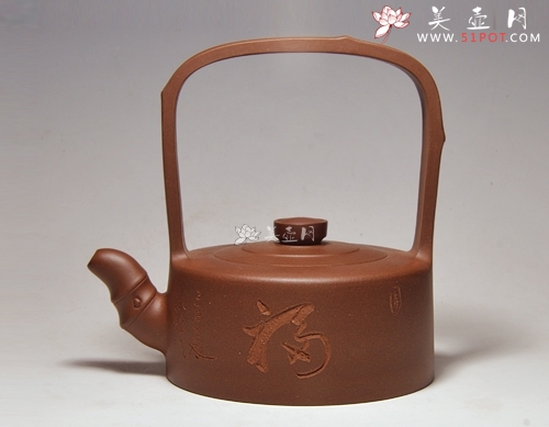 紫砂壶图片：山水提梁 - 美壶网