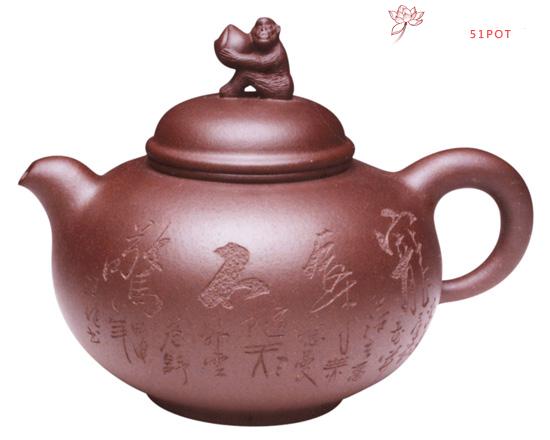 紫砂壶图片:猴缘壶 - 美壶网