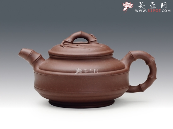 紫砂壶图片：双线竹鼓 - 美壶网