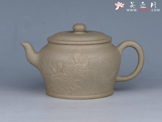 紫砂壶图片:亭玉 容量:200cc 泥料:紫泥 - 美壶网