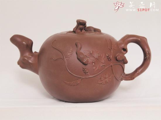 紫砂壶图片:松鼠葡萄 - 美壶网