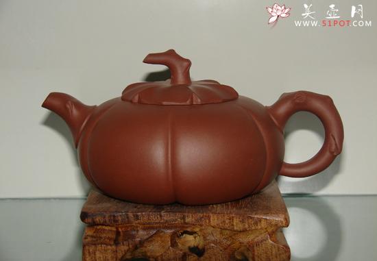紫砂壶图片:柿扁壶 - 美壶网