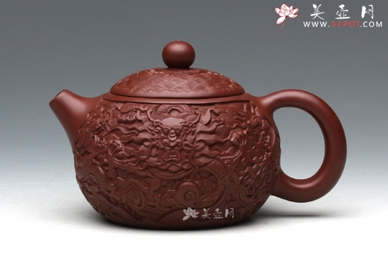 紫砂壶图片：浮雕西施 - 美壶网