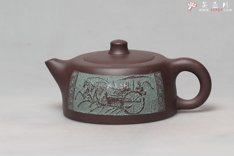 紫砂壶图片：井栏（ 陈复澄刻，中华刀、当代书法篆刻家 ） - 美壶网